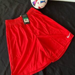 Nike Hot Pink Youth Dri-FIT Athletic Shorts with White Swoosh